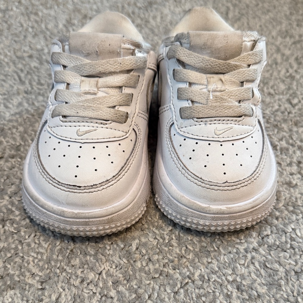 Nike Kids White and Gray Sneakers